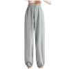 NATHGAM Womens Sweatpants Winter Warm Fleece Lined Jogger Pants High Waist Harem Long Pants Lightweight Comfy Fashion Y2K High Street Trousers view 1