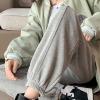NATHGAM Womens Sweatpants Winter Warm Fleece Lined Jogger Pants High Waist Harem Long Pants Lightweight Comfy Fashion Y2K High Street Trousers view 4