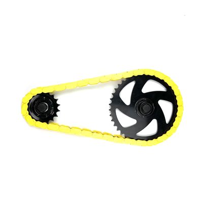 Insane Chains Bicycle Chain Cover  Protects Your Clothing Against Chain Lube and Adds Style - Easy Installation  No Tools Required  Single-Speed or Fixed-Gear Bikes Only (Yellow-Solid, Adult)