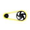 Insane Chains Bicycle Chain Cover  Protects Your Clothing Against Chain Lube and Adds Style - Easy Installation  No Tools Required  Single-Speed or Fixed-Gear Bikes Only (Yellow-Solid, Adult) view 1
