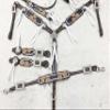 MOUSM Genuine Argentina Cow Leather Headstall Breast CollarSet Decorated with Flower Carving and White String. view 2