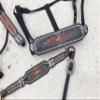 MOUSM Genuine Argentina Cow Leather Complete Headstall Breast Collar Set Decorated with Hand Tooled and Carving and Multicolour Conchos (Wither Strap, Spur Strap, Bornce Halter & Headstall Set) view 4