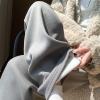 NATHGAM Womens Sweatpants Winter Warm Fleece Lined Lounge Pants High Waist Jogger Long Pants Lightweight Comfy Fashion Y2K Street American Style Trousers Gray view 4