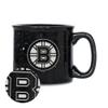 Rico Industries NHL Hockey Boston Bruins Black Speckle 12oz Laser Engraved Campfire Mug view 1