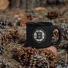 Rico Industries NHL Hockey Boston Bruins Black Speckle 12oz Laser Engraved Campfire Mug view 3
