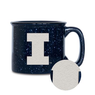 Rico Industries NCAA Illinois Fighting Illini Speckle 12oz Laser Engraved Campfire Mug