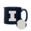 Rico Industries NCAA Illinois Fighting Illini Speckle 12oz Laser Engraved Campfire Mug view 1