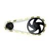 Insane Chains Bicycle Chain Cover  Protects Your Clothing Against Chain Lube and Adds Style - Easy Installation  No Tools Required  Single-Speed or Fixed-Gear Bikes Only (Gold-White, Adult) view 1