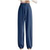 NATHGAM 2025 Womens Sweatpants Thicken Winter Warm Fleece Lined Yoga Pants High Waist Bodycon Long Pants Lightweight Comfy Fashion Teen Y2K High Street Trousers view 1