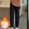 NATHGAM Womens Sweatpants Winter Warm Fleece Lined Lounge Pants High Waist Jogger Long Pants Lightweight Comfy Fashion Y2K Street American Style Trousers view 2