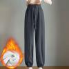 NATHGAM Womens Sweatpants Winter Warm Fleece Lined Jogger Pants High Waist Harem Long Pants Lightweight Comfy Fashion Y2K High Street Trousers view 2