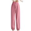 NATHGAM Womens Sweatpants Winter Warm Fleece Lined Lounge Pants High Waist Jogger Long Pants Lightweight Comfy Fashion Y2K Street American Style Trousers view 1