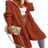 Udeniy Womens Trendy Cardigan Winter 2023 Plus Size Open Front Long Sleeve Casual Chunky Knit Outerwear with Pockets A-Orange view 1
