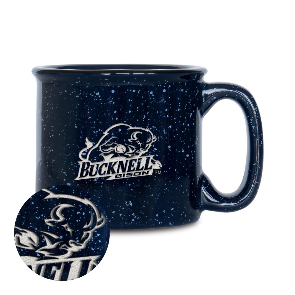 Rico Industries NCAA Bucknell Bison Speckle 12oz Laser Engraved Campfire Mug