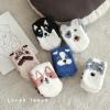 Jaksairos Slipper Socks 5/10 Packs Pet Dog Embroidered Coral Fleece Fuzzy Socks Warm Cozy Plush Floor Socks Sleep Footwear (5-9,Schnauzer -5Pairs,5,9) view 4