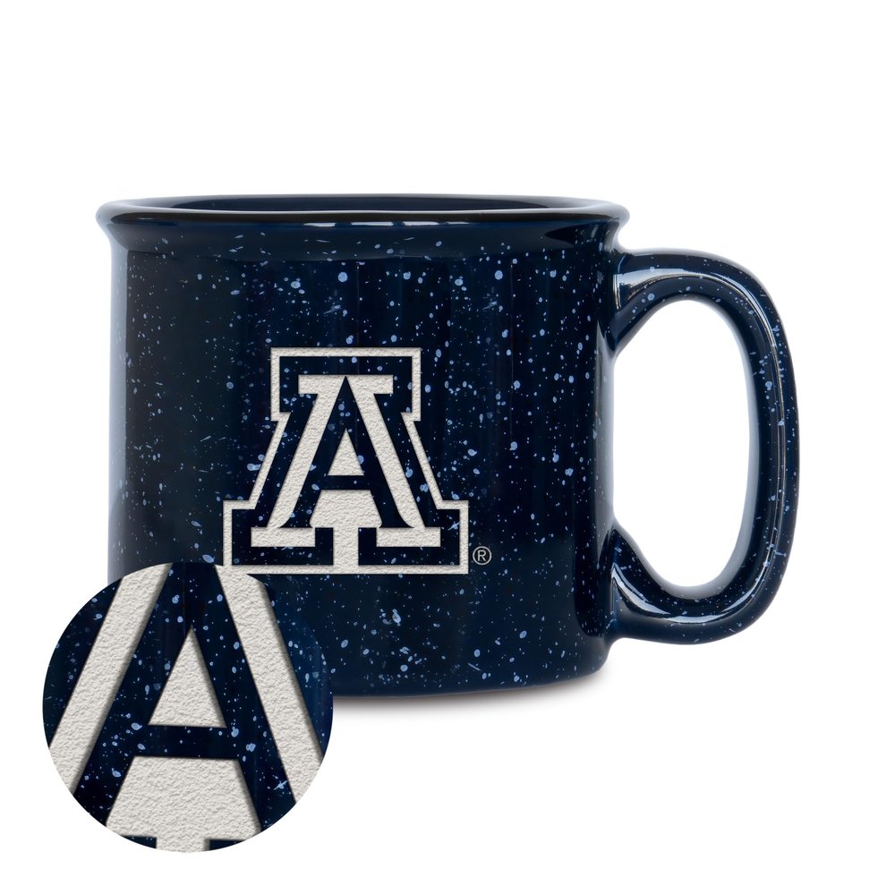 Rico Industries NCAA Arizona Wildcats Speckle 12oz Laser Engraved Campfire Mug
