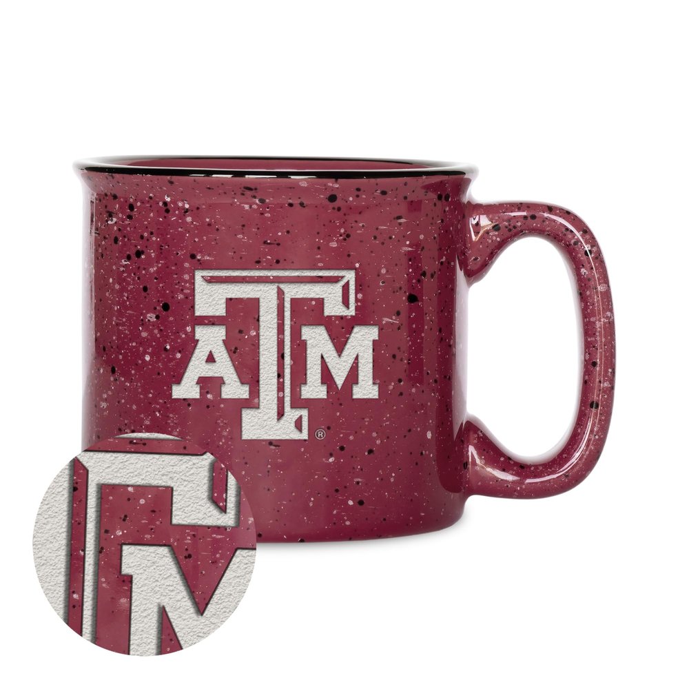 Rico Industries NCAA Texas A&M Aggies Speckle 12oz Laser Engraved Campfire Mug