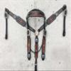 MOUSM Genuine Argentina Cow Leather Headstall Breast CollarSet Decorated with Hand Tooled and Carving and Multicolour Conchos view 2
