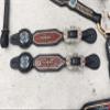 MOUSM Genuine Argentina Cow Leather Headstall Breast CollarSet Decorated with Hand Tooled and Carving and Multicolour Conchos view 3