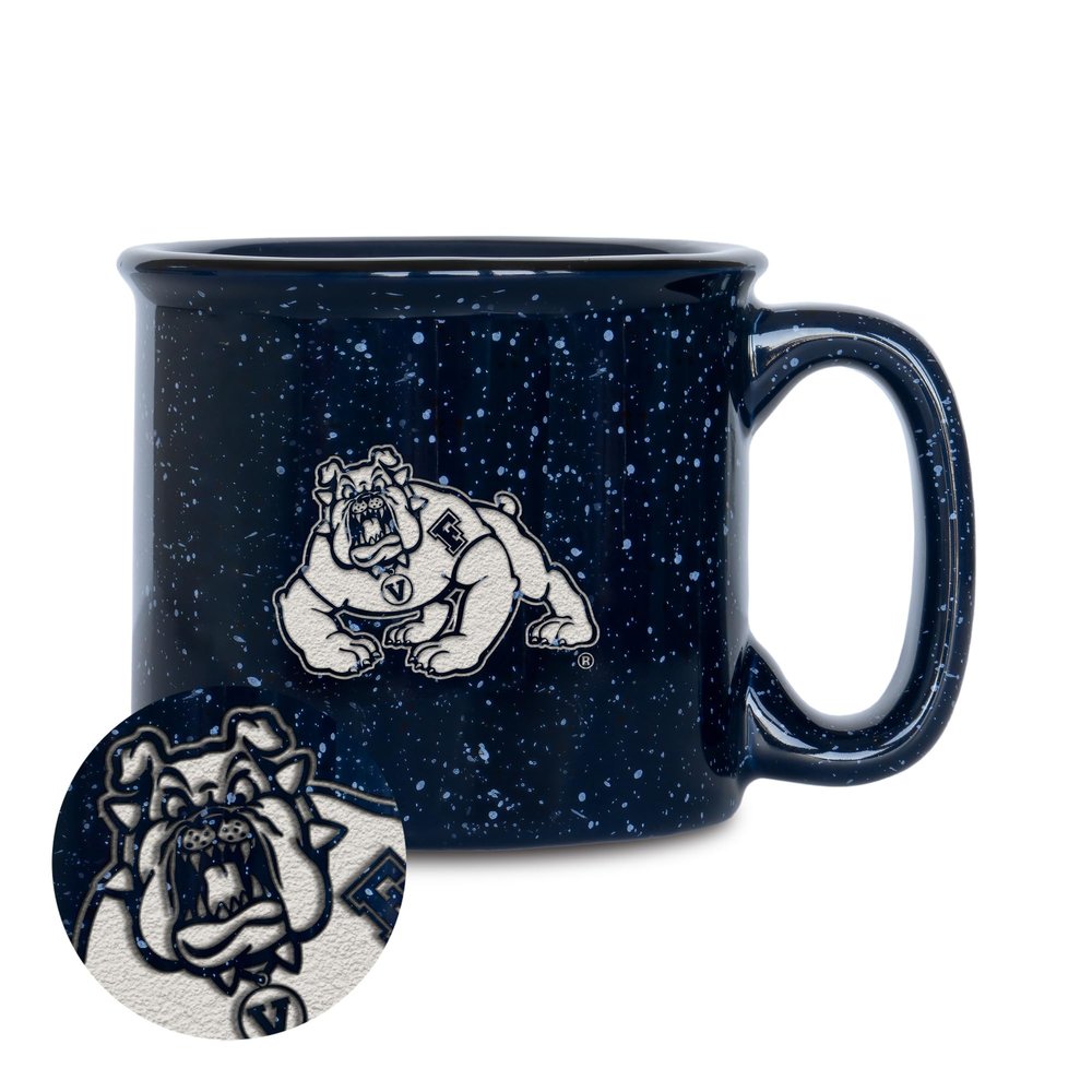 Rico Industries NCAA Fresno State Bulldogs Speckle 12oz Laser Engraved Campfire Mug