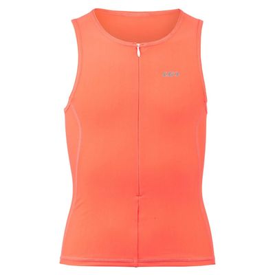 Louis Garneau Jr Youth Comp 2 Sleeveless Triathlon Top (Coral, X-Large)
