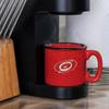 Rico Industries NHL Hockey Carolina Hurricanes Red Speckle 12oz Laser Engraved Campfire Mug view 4
