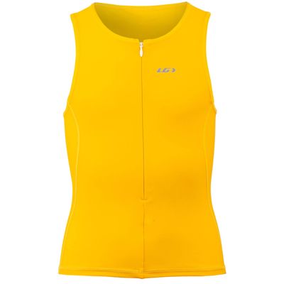 Louis Garneau Jr Youth Comp 2 Sleeveless Triathlon Top (Gold Fusion, X-Large)