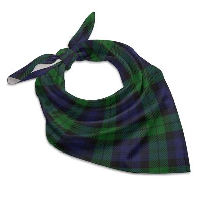 Black Watch Plaid Square Scarf Silk Feeling Headscarf Hair Wraps for Women Sleeping Fashion Bandana Bag Accessories 18"x18"