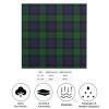 Black Watch Plaid Square Scarf Silk Feeling Headscarf Hair Wraps for Women Sleeping Fashion Bandana Bag Accessories 18"x18" view 2