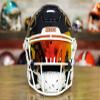 SF-2BD-SW for Riddell SpeedFlex + US Flag Helmet Decal (White) - Green Gridiron view 4