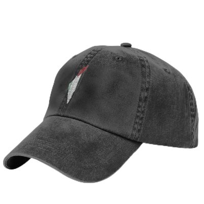 Palestine - Palestinian Map with Keffiyeh Dad Hat Baseball Cap Adjustable Polo Trucker Unisex Style Headwear Black
