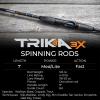TRIKA 3X Spinning Carbon Rod 7' [ Medium Lite Power | Fast Action ] Carbon Weave Spinning Rod for Extra Sensitive Vibration | Longer Casting | Lightweight Freshwater Fishing Pole view 2