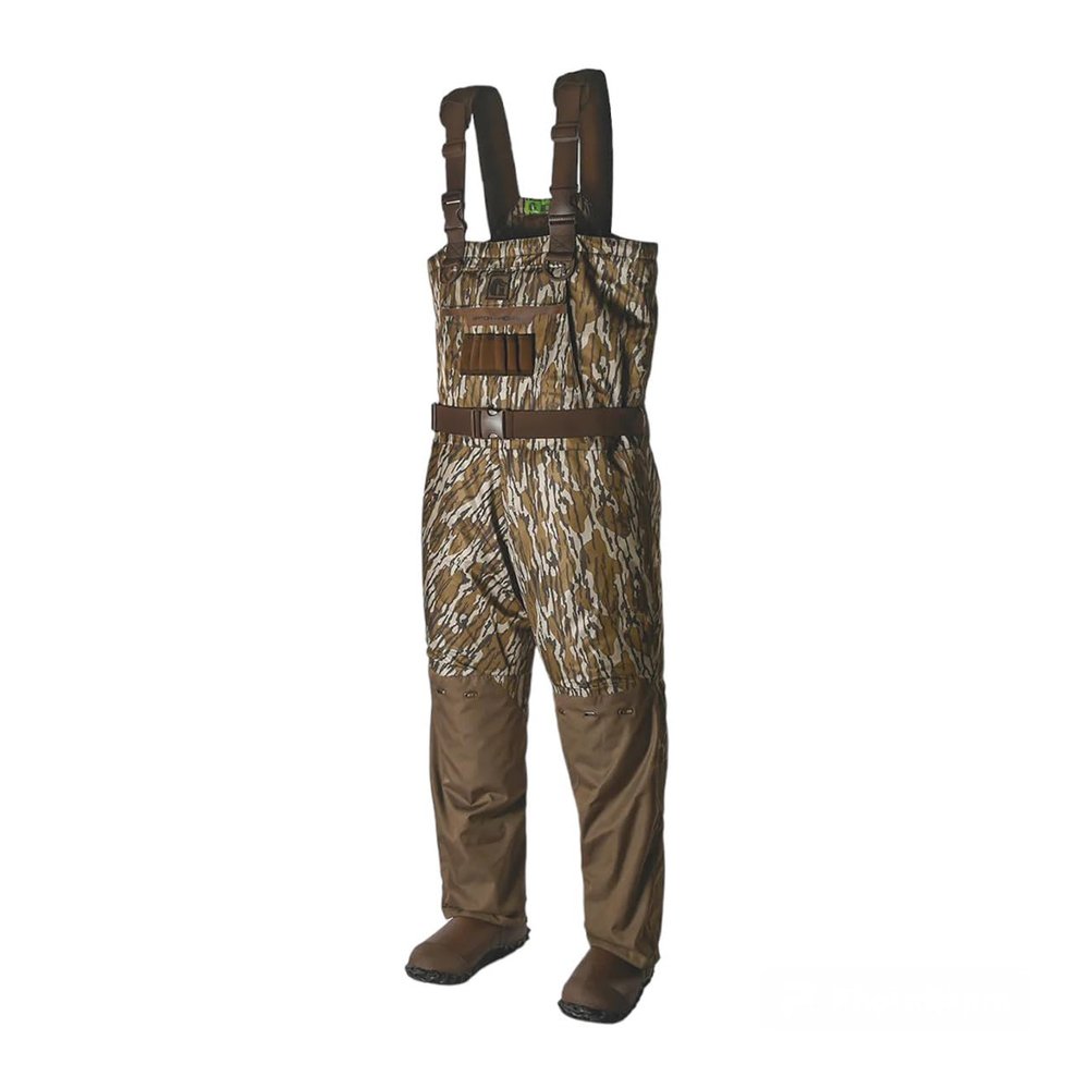 Gator Waders Mens Shield Insulated Chest Duck Hunting Waders for Men with Boots Waterproof Breathable Camo Waiters for Waterfowl Hunting (Regular 8, Mossy Oak Original Bottomland)