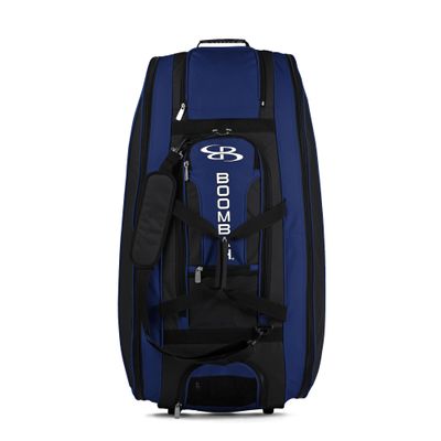 Boombah Beast Rolling Bat Bag - 40" x 14" x 13" - BB2C23 B/RB Black/Royal - Holds 8 Bats, Glove and Shoe Compartments