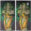 12x18 Celtic Cross & Harp Double Sided Premium Quality 100D 12"x18" Woven Poly Nylon Boat Car Garden Flag Sleeve