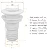 2in Marine Through Hull Fitting, White ABS Plastic Hose Coupler, Durable & Impact Resistant, Simple Installation, Perfect Replacement view 3