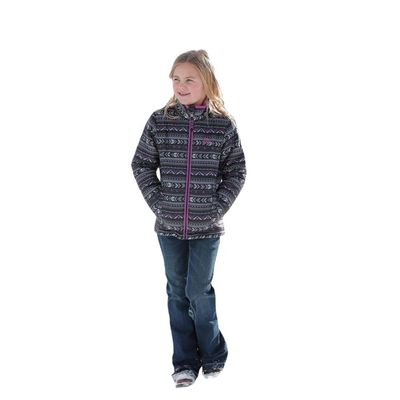 Cinch Apparel Girl's Quilted Jacket Black L
