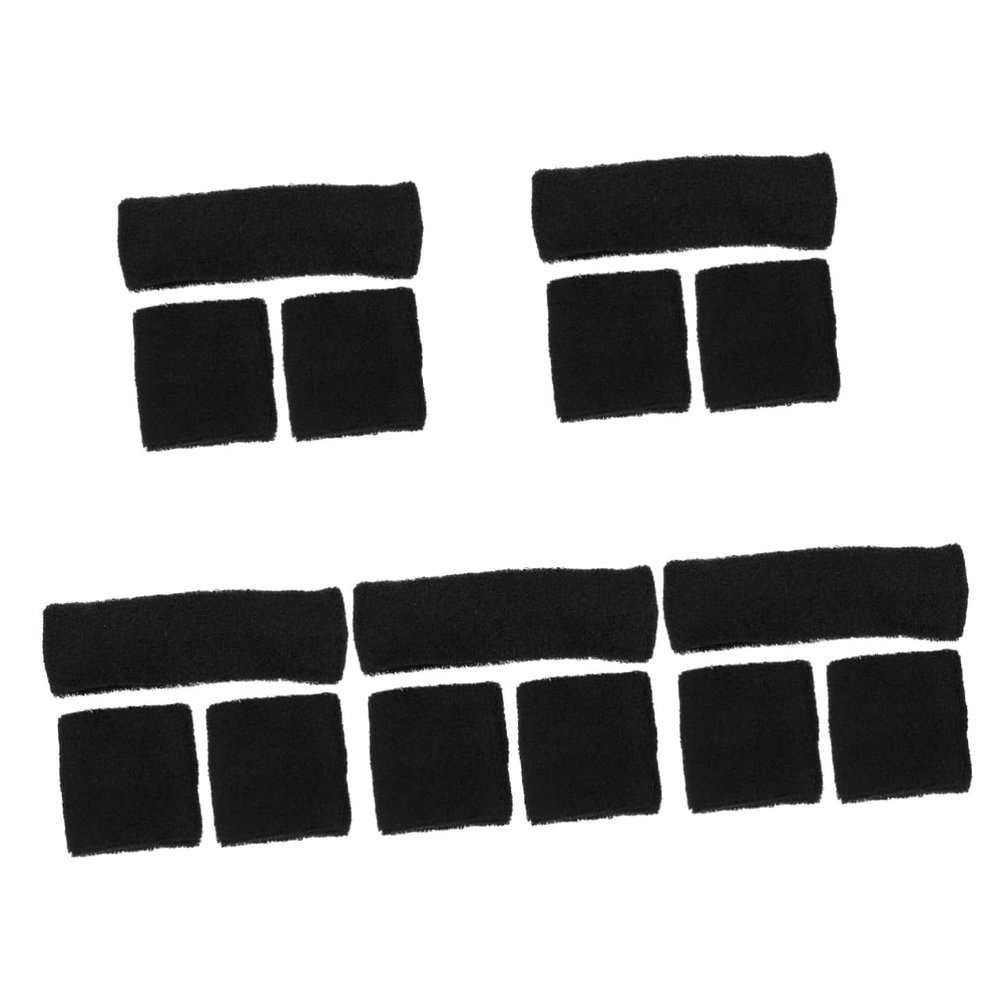 BESPORTBLE 5sets Men Sport Headband Wrist Sweat Bands Cooling Headband for Yoga Running Basketball Football