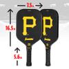 Franklin Sports MLB Pittsburgh Pirates Pickleball Paddle - Official MLB Team Rackets - USAP (USAPA) Approved Premium Quality Pickleball Paddles - Authentic Team Logos + Colors view 2
