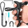 Bow Release for Compound Bow,Aluminum 360Rotatable Black 4 Finger Archery Thumb Release Trigger,Thumb Release for Compound Bow Release,Bow Thumb Release,Archery Release Aids for Youth or Adults view 1