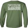 Fire Rescue Long Sleeve Shirt-Military Green-3x view 2