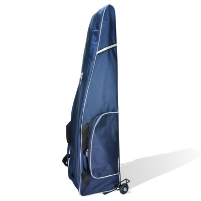 FEFOSAEP Fencing Bag with Wheels - Draw-bar Rolling Fencing Bag - Fencing Bags with Integrated Plate and Wheels (Navy Blue)