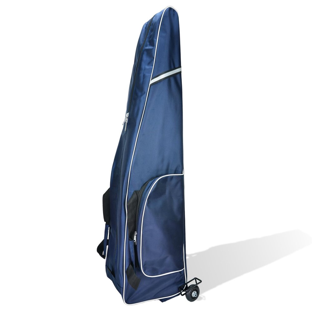 FEFOSAEP Fencing Bag with Wheels - Draw-bar Rolling Fencing Bag - Fencing Bags with Integrated Plate and Wheels (Navy Blue)