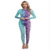 Jugaoge Women's Long Sleeve One Piece Swimsuit Mermaid Scale Print Wetsuit Stretchy Bathing Suit Type D X-Large view 3
