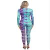 Jugaoge Women's Long Sleeve One Piece Swimsuit Mermaid Scale Print Wetsuit Stretchy Bathing Suit Type D X-Large view 4
