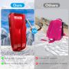 TUOYIBO Two-Person, Two-Seater Thickened Sledges, Two-Handle Children's Sledges, Frost-Resistant and Wear-Resistant Sledges, Sledges with Pull Ropes view 3
