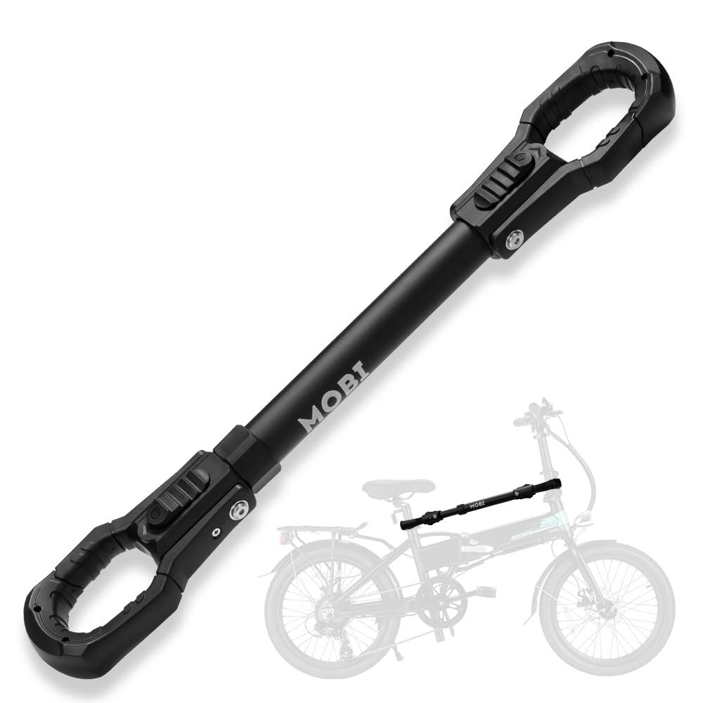 MOBI OUTDOOR E Bike Frame Adaptor Fits Up to 100lbs for E Bike Hitch Platform Rack, Adjustable Aluminum Adaptor with Rubber Hooks, Adapt Diverse Bike Frames, Women's BMX & Non-Standard Frames