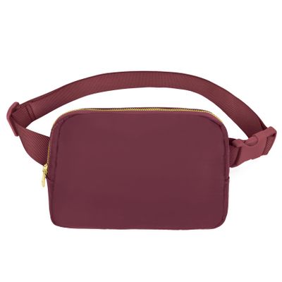 VOROLO Fanny Pack For Women And Men Crossbody Bag Belt Bag with Adjustable Strap Graduation Gifts Wine Red