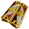Grips for Colt 1911 Mexican Eagle Model with 24k Gold Plated and Red,White Resin Includes Screws view 2