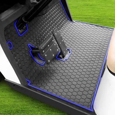 EZGO TXT Golf Cart Floor Mat, Upgraded Non-Slip Improved Full Coverage Liner Mats Unique with 8mm Thickness Rubber, Fits for EZGO TXT (1994+), EX1 (2020), Valor, Cushman Workhorse & Express S4